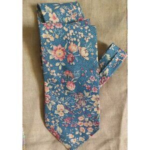Vintage Rooster Men's Tie Floral Necktie Retro 80's